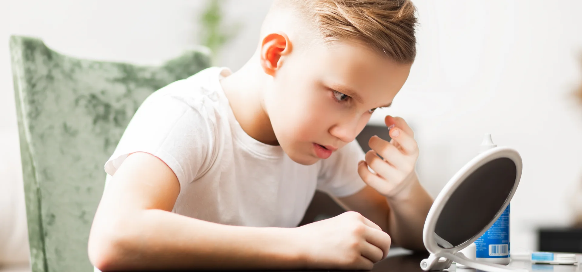 Child being fitted with myopia control contact lenses at Eyecare Concepts Melbourne