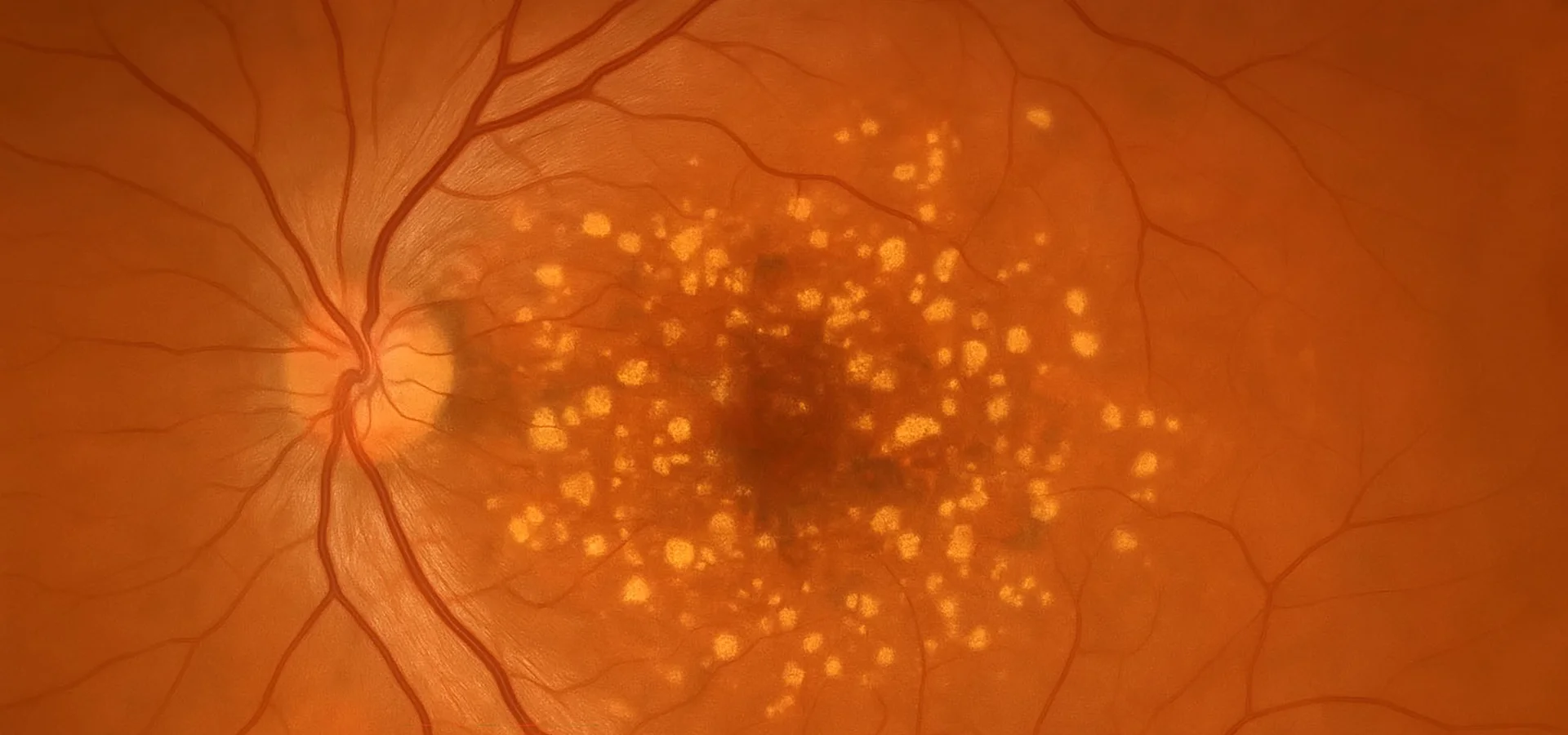 Straight lines appearing wavy, a symptom of macular degeneration